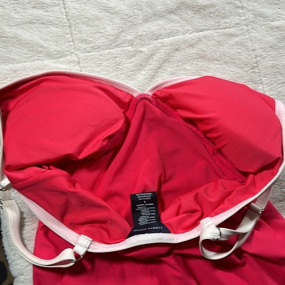 Tommy Hilfiger Swimsuit One Piece Watermelon Pink Colorblock size 8 NEW - Picture 16 of 16